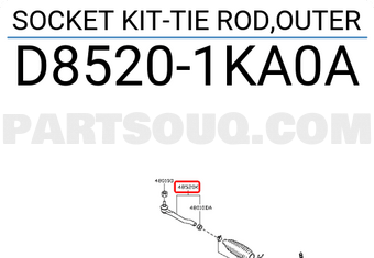 Nissan D85201KA0A SOCKET KIT-TIE ROD,OUTER