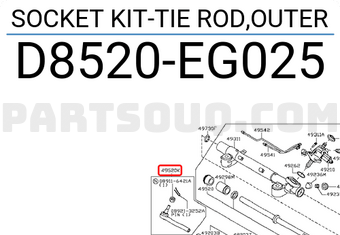 Nissan D8520EG025 SOCKET KIT-TIE ROD,OUTER