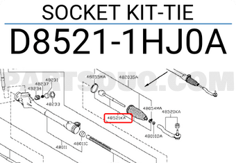 Nissan D85211HJ0A SOCKET KIT-TIE