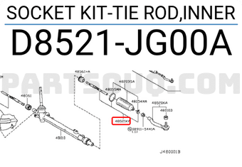 Nissan D8521JG00A SOCKET KIT-TIE ROD,INNER
