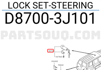 Nissan D87003J101 LOCK SET-STEERING