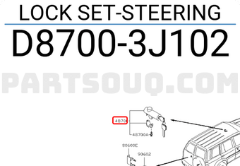Nissan D87003J102 LOCK SET-STEERING