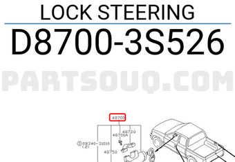 Nissan D87003S526 LOCK STEERING