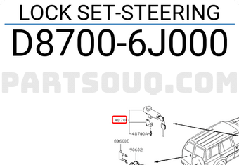 Nissan D87006J000 LOCK SET-STEERING