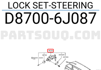 Nissan D87006J087 LOCK SET-STEERING