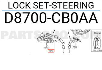 Nissan D8700CB0AA LOCK SET-STEERING