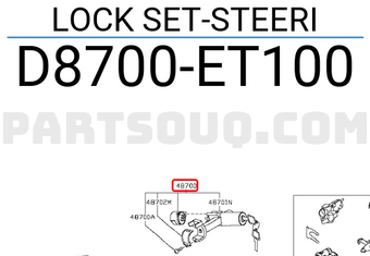 Nissan D8700ET100 LOCK SET-STEERI