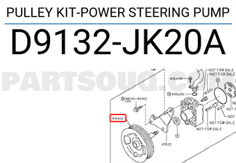Nissan D9132JK20A PULLEY KIT-POWER STEERING PUMP