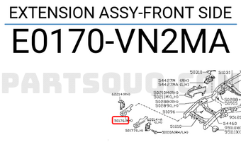 Nissan E0170VN2MA EXTENSION ASSY-FRONT SIDE