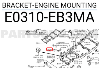 Nissan E0310EB3MA BRACKET-ENGINE MOUNTING
