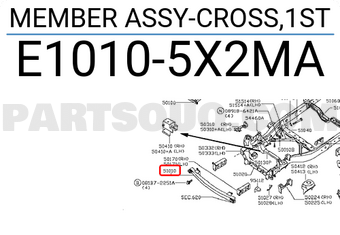 Nissan E10105X2MA MEMBER ASSY-CROSS,1ST