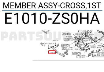 Nissan E1010ZS0HA MEMBER ASSY-CROSS,1ST
