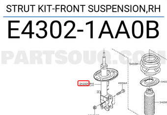 Nissan E43021AA0B STRUT KIT-FRONT SUSPENSION,RH