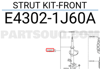 Nissan E43021J60A STRUT KIT-FRONT