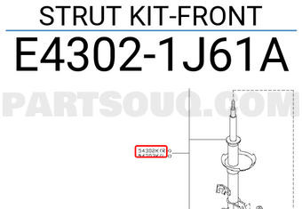 Nissan E43021J61A STRUT KIT-FRONT