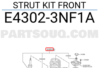 Nissan E43023NF1A STRUT KIT FRONT