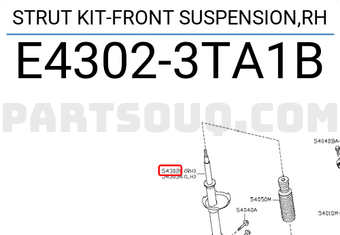 Nissan E43023TA1B STRUT KIT-FRONT SUSPENSION,RH