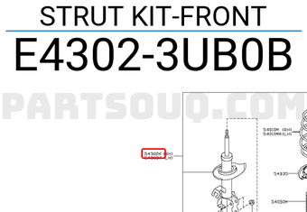 Nissan E43023UB0B STRUT KIT-FRONT