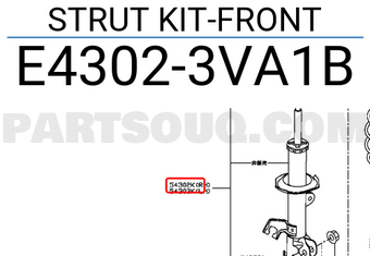 Nissan E43023VA1B STRUT KIT-FRONT