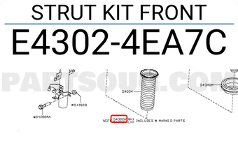 Nissan E43024EA7C STRUT KIT FRONT