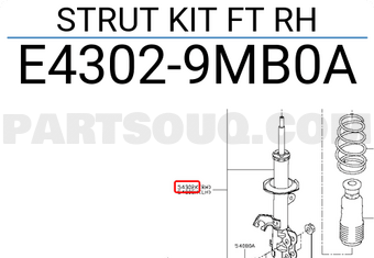 Nissan E43029MB0A STRUT KIT FT RH