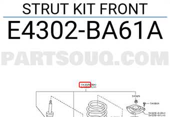 Nissan E4302BA61A STRUT KIT FRONT