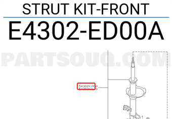 Nissan E4302ED00A STRUT KIT-FRONT