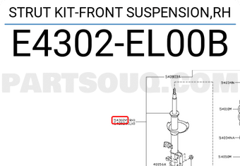 Nissan E4302EL00B STRUT KIT-FRONT SUSPENSION,RH