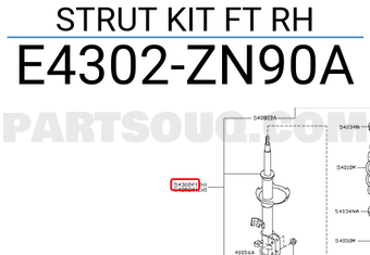 Nissan E4302ZN90A STRUT KIT FT RH