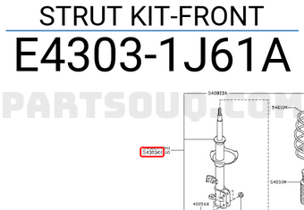 Nissan E43031J61A STRUT KIT-FRONT