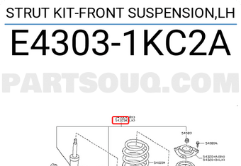 Nissan E43031KC2A STRUT KIT-FRONT SUSPENSION,LH