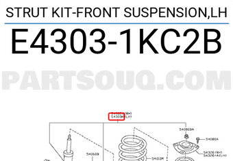 Nissan E43031KC2B STRUT KIT-FRONT SUSPENSION,LH