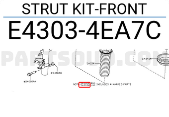 Nissan E43034EA7C STRUT KIT-FRONT