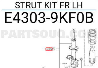 Nissan E43039KF0B STRUT KIT FR LH