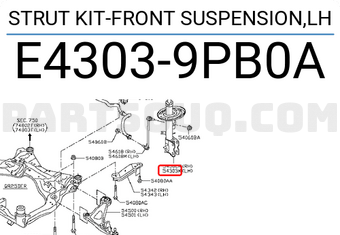 Nissan E43039PB0A STRUT KIT-FRONT SUSPENSION,LH