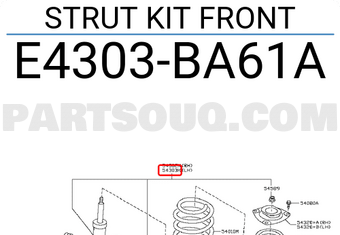 Nissan E4303BA61A STRUT KIT FRONT