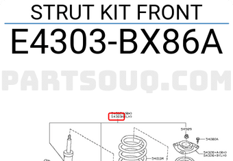 Nissan E4303BX86A STRUT KIT FRONT