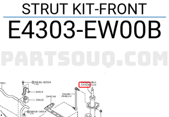 Nissan E4303EW00B STRUT KIT-FRONT