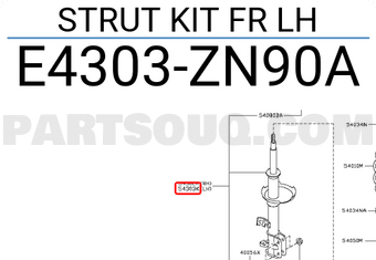 Nissan E4303ZN90A STRUT KIT FR LH