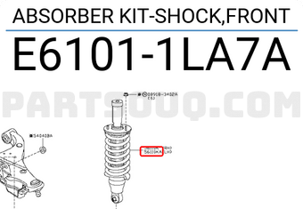 Nissan E61011LA7A ABSORBER KIT-SHOCK,FRONT