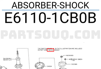 Nissan E61101CB0B ABSORBER-SHOCK