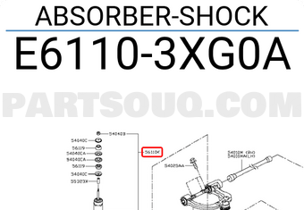 Nissan E61103XG0A ABSORBER-SHOCK