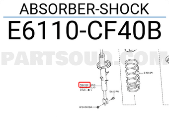 Nissan E6110CF40B ABSORBER-SHOCK