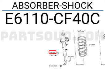 Nissan E6110CF40C ABSORBER-SHOCK