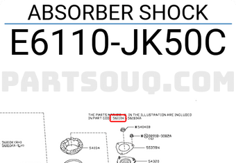 Nissan E6110JK50C ABSORBER SHOCK