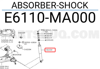 Nissan E6110MA000 ABSORBER-SHOCK