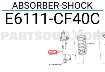 Nissan E6111CF40C ABSORBER-SHOCK