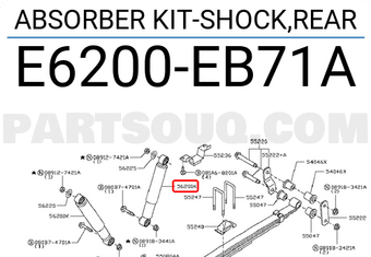 Nissan E6200EB71A ABSORBER KIT-SHOCK,REAR