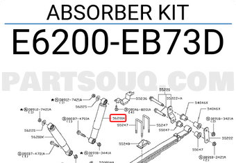 Nissan E6200EB73D ABSORBER KIT