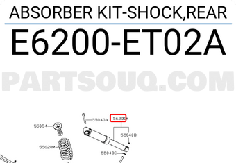 Nissan E6200ET02A ABSORBER KIT-SHOCK,REAR